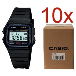 CASIO VINTAGE F-91W-1YEG **PACK 10 PCS** F-91W-1YEG-10